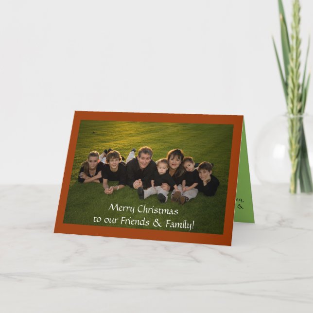 God jul till vår vänner & familj helgkort (Framsida)