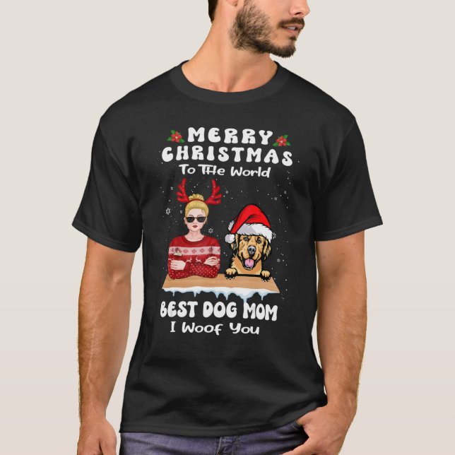 God jul till världens bästa Hund T Shirt (Framsida)