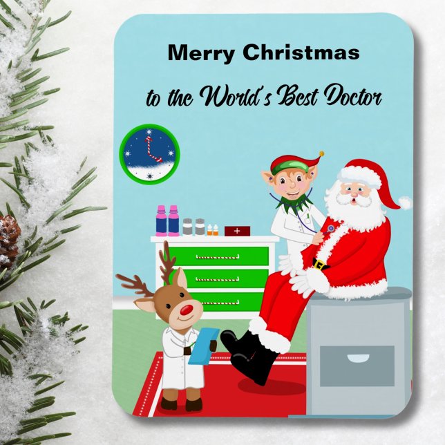 God Jul till världens bästa läkare Magnet (Skapare uppladdad)