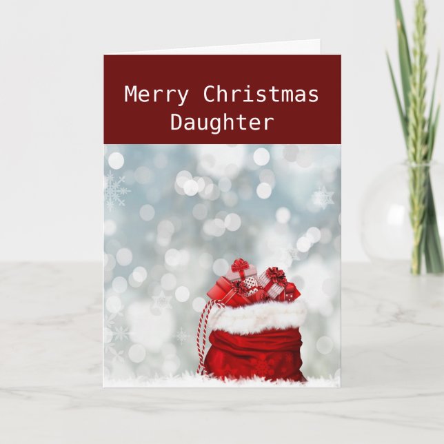 *GOD JUL* till vårt *DAUGHTER*-Helgdag-kort Helgkort (Framsida)