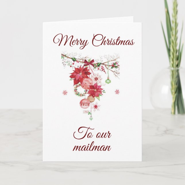 GOD JUL TILL **VÅRT MAILMAN** HELGDAG-KORT HELGKORT (Framsida)