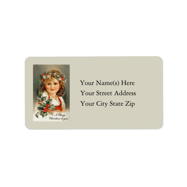 God jul till Vintagens adressetikett (Framsidan)