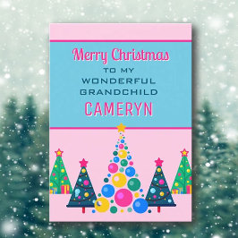 God jul till Wonderful Grandchild Card Helgkort