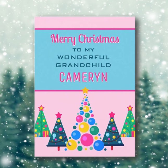 God jul till Wonderful Grandchild Card Helgkort (Skapare uppladdad)