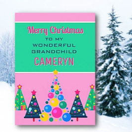 God jul till Wonderful Grandchild Card Helgkort