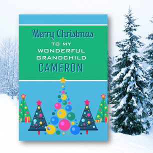 God jul till Wonderful Grandchild Card Helgkort