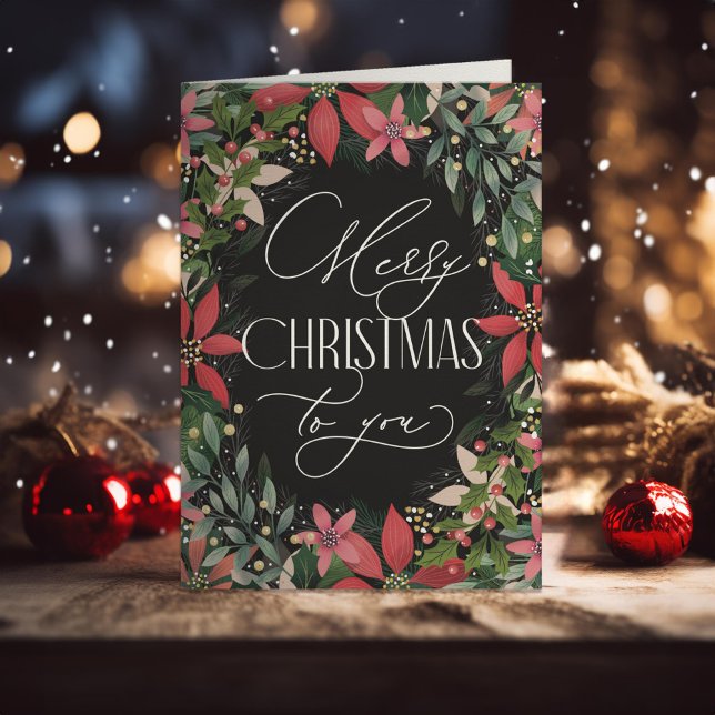 God jul till You Classic Poinsettia Kort (Skapare uppladdad)