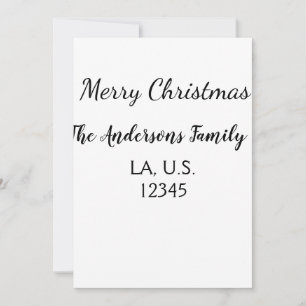 God jul tillägg familjen namn adress namn text julkort