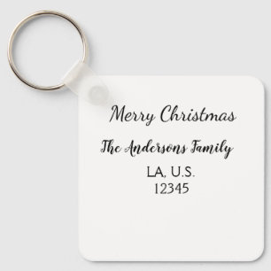 God jul tillägg familjen namn adress namn text nyckelring