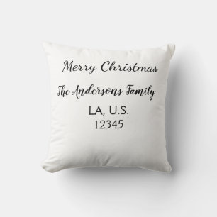 God jul tillägg familjenamn adress namn text kudde