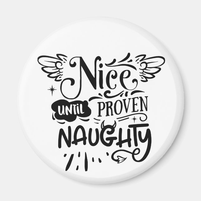 God jul tills Beven Naughty Funny Santa Magnet (Framsidan)