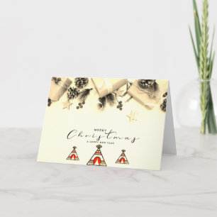 God jul Tipi Sepia-gratulationskort Helgkort