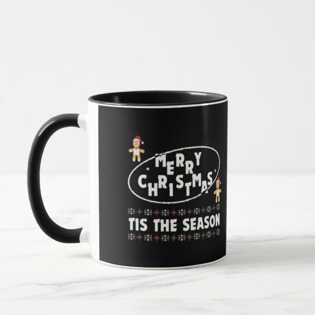 "God jul "Tis the Season Festive Design" Mugg (Vänster)