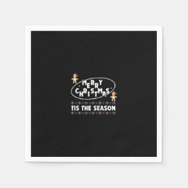 "God jul "Tis the Season Festive Design" Pappersservett