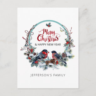 God jul tjurar och Helgdag för andning Postcar Helg Vykort