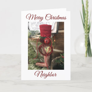 GOD JUL TO *NEIGHBOR* HELGDAG CARD HELGKORT