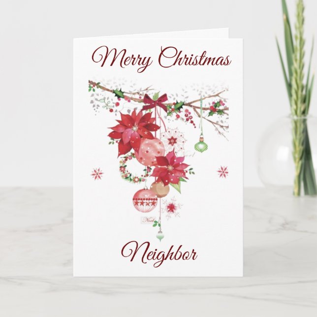 GOD JUL TO *NEIGHBOR* HELGDAG CARD HELGKORT (Framsida)