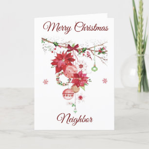 GOD JUL TO *NEIGHBOR* HELGDAG CARD HELGKORT