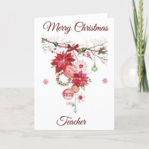 GOD JUL TO **TEACHER** HELGDAG CARD HELGKORT