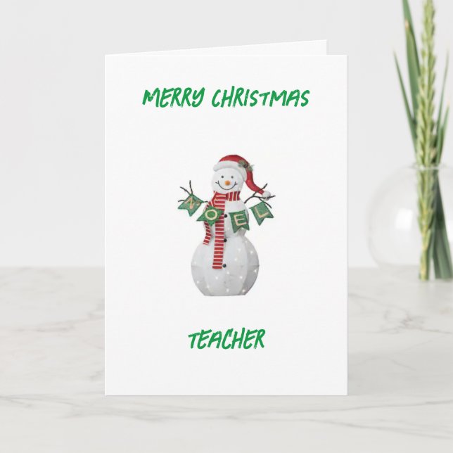 GOD JUL TO **TEACHER** HELGDAG CARD HELGKORT (Framsida)
