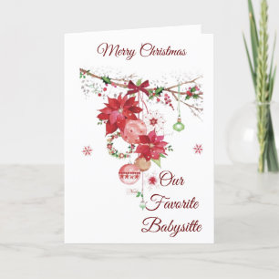 GOD JUL TO *TILL VÅR FAVORITBABYSITTER * HELGKORT