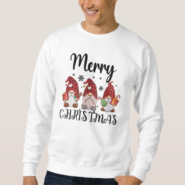 God Jul Tomtar Jul Tomtar  Lång Ärmad Tröja (Framsida)