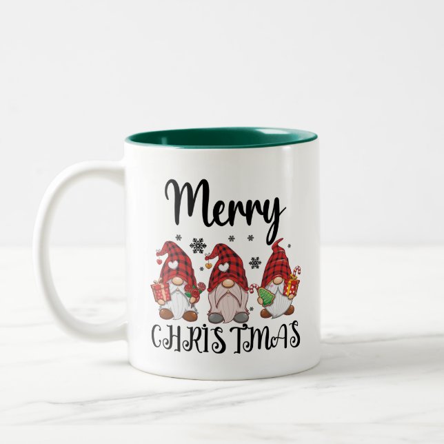 God Jul Tomtar Jul Tomtar  Två-Tonad Mugg (Vänster)