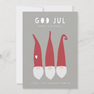 God Jul Tomtar Julkort