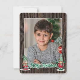 God Jul tomtar plaid (lägg till ditt foto) Holi Julkort