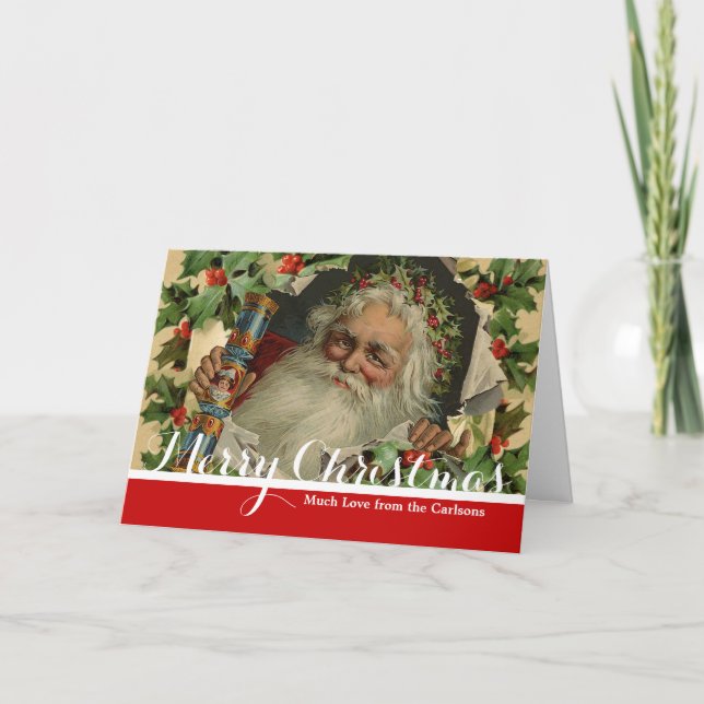 God jul Tomte Antik klassiker Helgkort (Framsida)