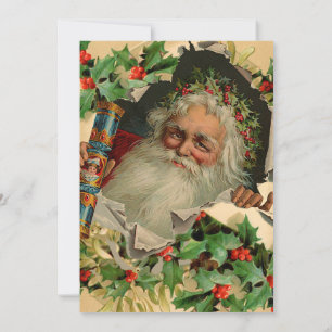 God Jul Tomte Antik klassiker Inbjudningar
