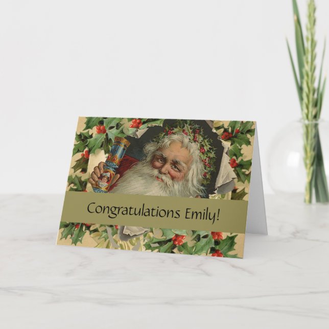God jul Tomte Antik klassiker Kort (Framsida)
