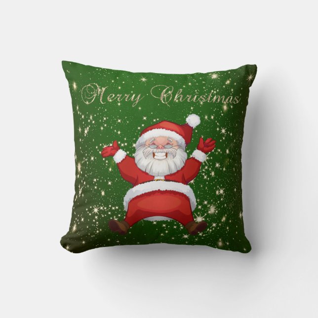 God Jul,Tomte,Gnistrande,Grön Kudde (Framsida)
