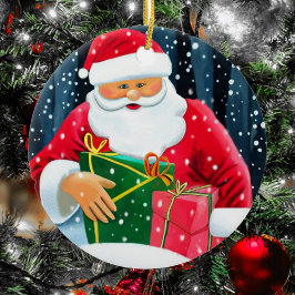 God Jul - Tomte Julgransprydnad Keramik