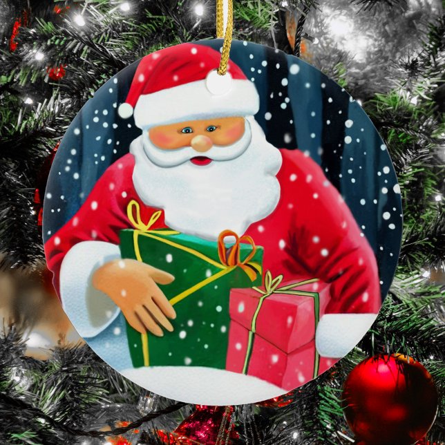 God Jul - Tomte Julgransprydnad Keramik (Skapare uppladdad)