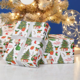 God Jul Tomte Kollar Sin Lista Julgranar Presentpapper