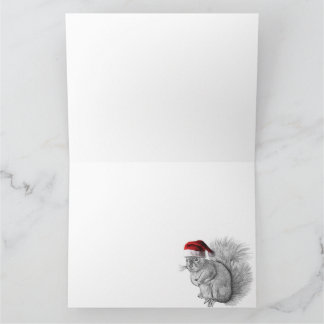 God Jul Tomte och Ekorre Kort