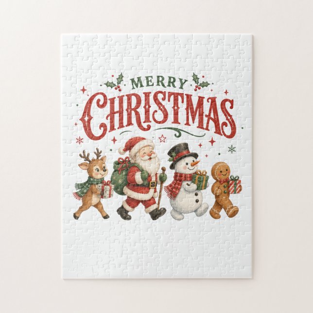 God Jul Tomte och Vänner Pussel (Vertikal)