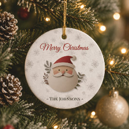 God Jul Tomte – Personlig Familj Julgransprydnad Keramik
