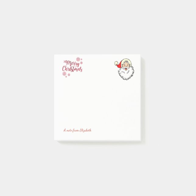 God Jul, Tomte - Personlig Post-it Block (Framsida)