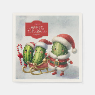 God Jul Tomte Pickles Pappersservett