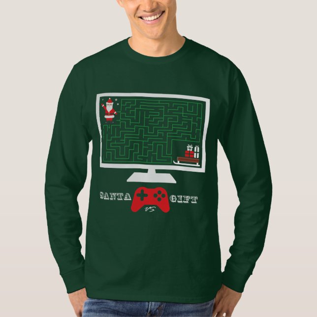 God Jul Tomte Present T Shirt (Framsida)