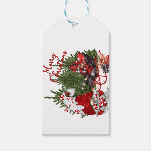 God Jul Tomte Presentetikett (Framsidan)