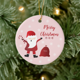 God Jul Tomte Presentpåse Julgransprydnad Keramik