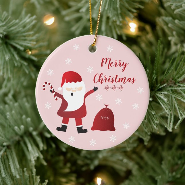 God Jul Tomte Presentpåse Julgransprydnad Keramik (Träd)