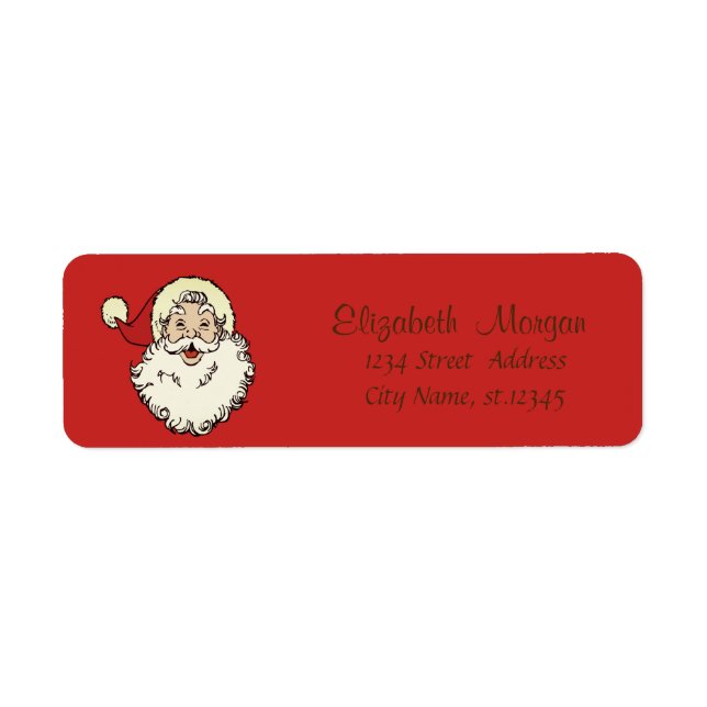 God Jul,Tomte Returadress Etikett (Framsidan)
