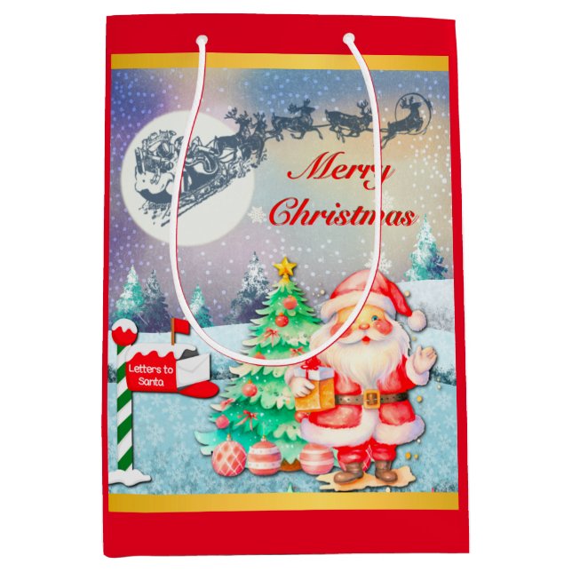 God Jul Tomte, Släd, Renar, Snöflinga (Framsidan)