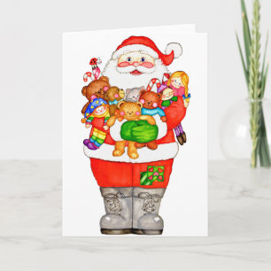 God Jul Tomte som håller kärlek Kort