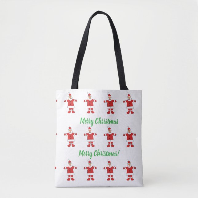 God Jul Tomte Totebag Tygkasse (Framsida)