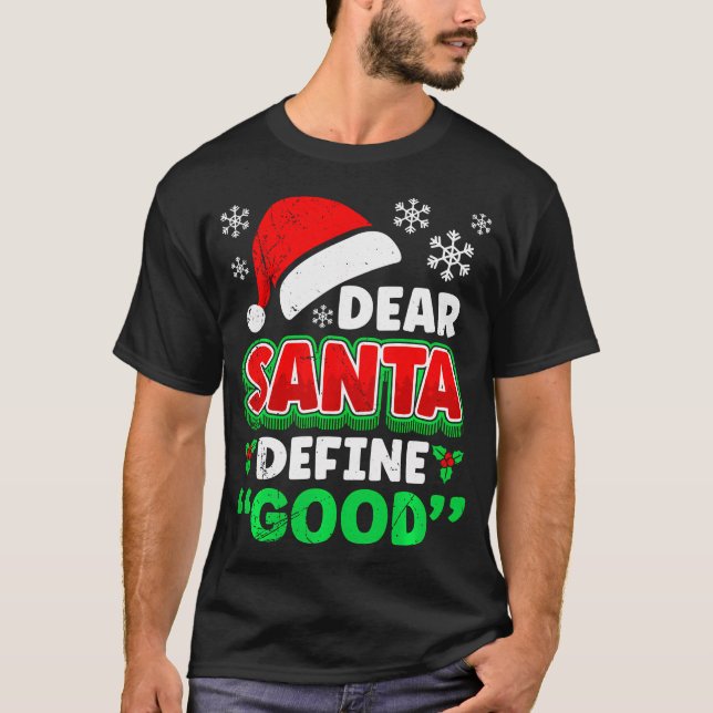 God jul, tomten Define Bra Funny T Shirt (Framsida)